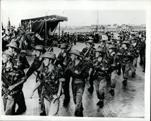 Disembarked: Belgian troops return from Congo, marching at Ostende