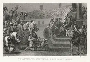 Triumphantly: Belisarius in triumph, in Constantinople