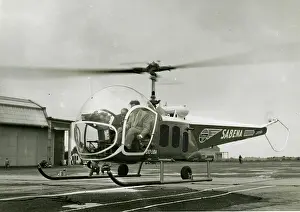 Sabena: Bell Model 47D-1, OO-UBA, of Sabena, at Melsbrook Airport