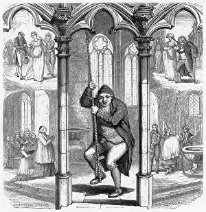 Ringer: A bell ringer in a church, 1866