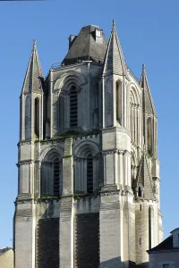 Aubin: Bell tower, Abbaye Saint-Aubin, Angers, Maine-et-Loire