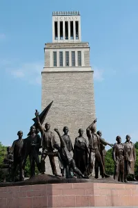 Cremer: Bell tower and sculpture, Buchenwald, Thuringen, Germany