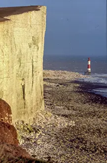 Infront: Belle Tout Lighthouse being moved - 17th March, 1999