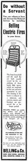 Belling: Belling electric fires advertisement, WW1