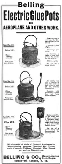 Belling: Belling Electric Glue Pots 1918
