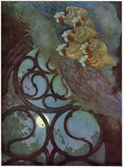 Moonlit: The Bells, Edgar Allan Poe, Dulac illustration