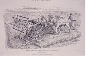 Operates: Bell's improved reaping machine by Crosskill
