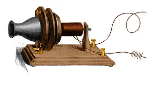 Telecommunication: Bell's Telephone Transmitter, 1876