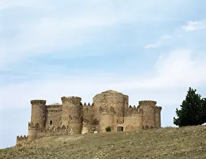 Mancha: Belmonte castle. Castile-La Mancha. Spain