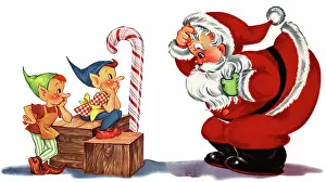 Elves: Bemused Santa and Elves