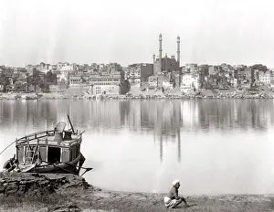 Ganges: Benares, (Varanasi) across the Ganges river, India