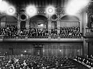 Fractions: empty benches of the right wing and the spectators balcony