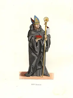 Duplessiss: Benedictine abbot, 16th century, carrying a