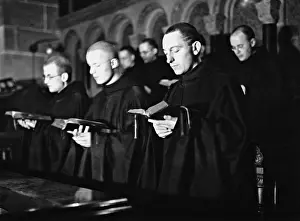 Laach: Benedictine monks at mass, 1931