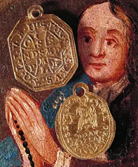 Alloys: Benedictus penny. Diameter about 2 cm. Brass