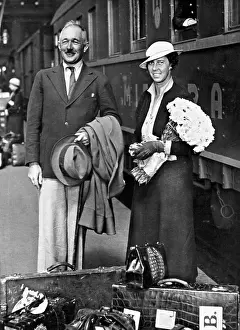 Ornithologist: Bengt Berg with his wife, 1934