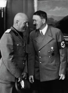Question: Benito Mussolini and Adolf Hitler during the