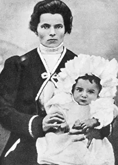 Subsequent: Benito Mussolini as a child with his mother