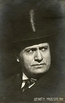 Frowning: Benito Mussolini, Italian leader