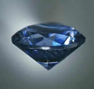 Cyclosilicate: Benitoite cut stone