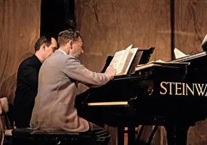 Steinway: Benjamin Britten working on his score