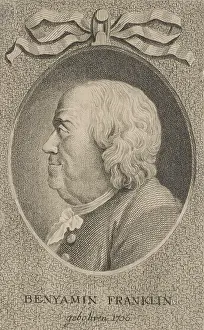 Tromp: Benjamin Franklin, born, 1706, by German engraver