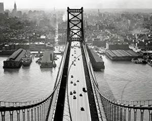 Brotherly: Benjamin Franklin Bridge 1926 by Ralph Modjeski