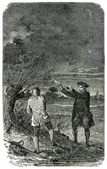 Franklins: Benjamin Franklin and his kite