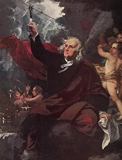 Inventors: Benjamin Franklin with Lightning Rod