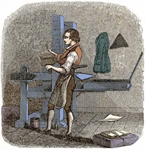 Workings: Benjamin Franklin as Printer, Wood Engraving