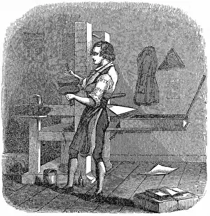 Workings: Benjamin Franklin as Printer, Wood Engraving