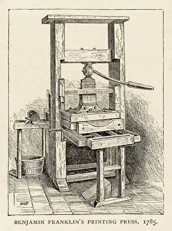 Franklins: Benjamin Franklin's printing press