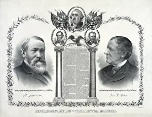 Nominees: Benjamin Harrison, Levi P. Morton, election, 1888