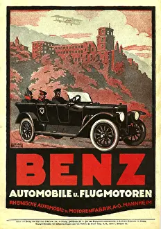 Automobil: Benz car engine advert