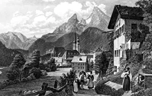 Collegiate: Berchtesgaden and Watzmann, around 1840