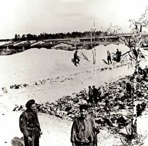 Bergen Belsen: Bergen-Belsen Concentration Camp - A mass grave