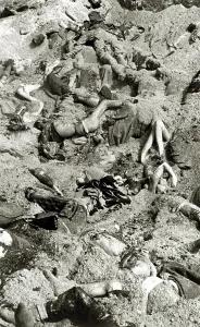 Dysentery: Bergen-Belsen Concentration Camp - A mass grave