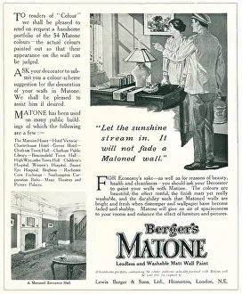 Washable: Berger's Matone Advertisement