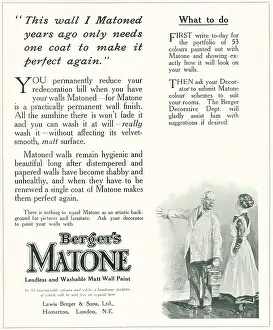 Washable: Berger's Matone Advertisement