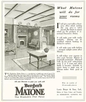 Washable: Berger's Matone Advertisement