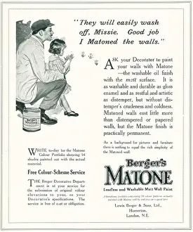 Washable: Berger's Matone Advertisement