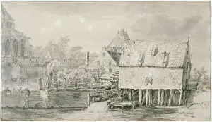 1709: The Bergkerk church and the Deventer water mill