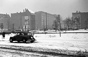 Bergmannstrasse: Bergmannstrasse in snow, Berlin, Germany