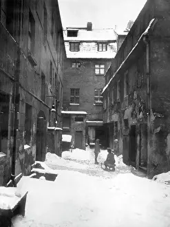 Backyard: Berlin backyard in winter, 1924