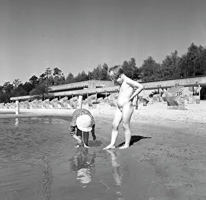 Watercourses: Berlin - bathing beach Wannsee 1953