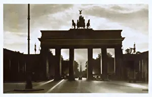 Brandenburger: Berlin, Germany - Brandenburg Gate in the late evening light