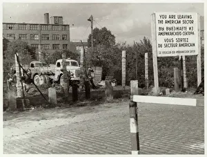 Partition: Berlin, Germany - postwar - American sector border post