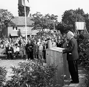 Marienfelde: Berlin - laying of foundation stone of Marienfelde Refugee C