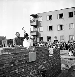 Marienfelde: Berlin - laying of foundation stone of Marienfelde Refugee C