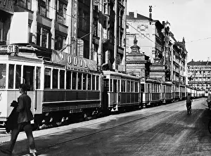 Leipziger: Berlin streetcar jam, 1932